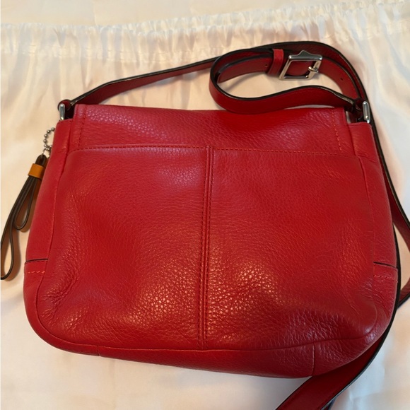 Coach Vibrant Red Leather Crossbody Bag - Picture 2 of 4